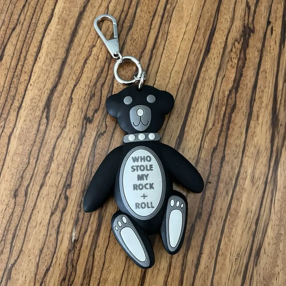 John Richmond Fashion Key Ring Who Stole My Rock+Roll Black
